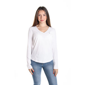 Tommy Hilfiger dámské bílé tričko s dlouhým rukávem - L (YA2)